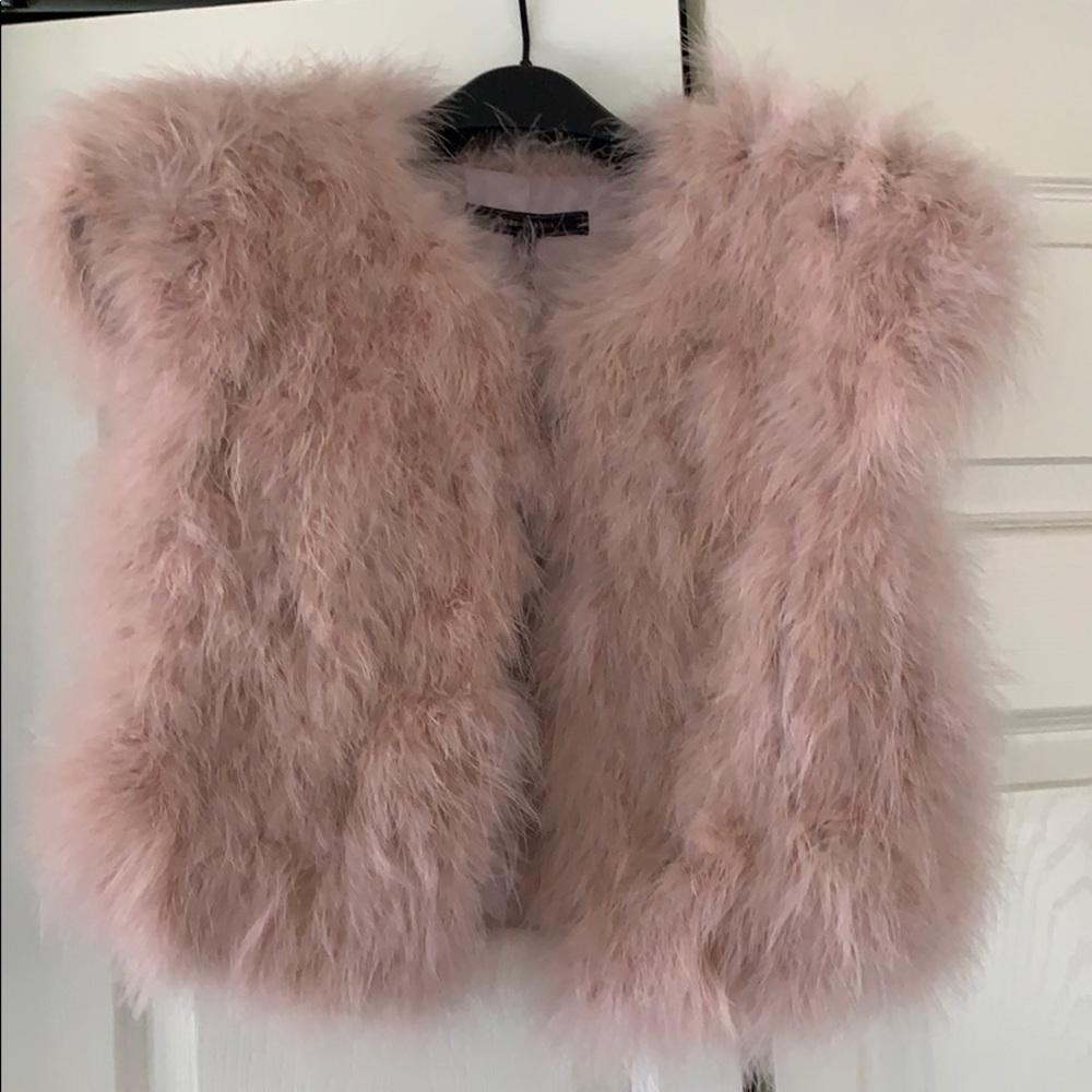 NWT - Pink BCBG Feather Short Sleeve Jacket (XXS)